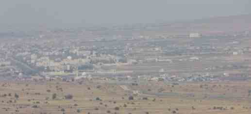 Het uitzicht over Syrië vanaf de Golan